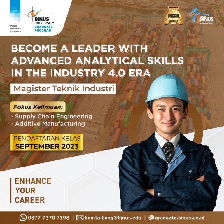 Pendaftaran Kelas Mtd September 2023 Master Of Industrial Enginering